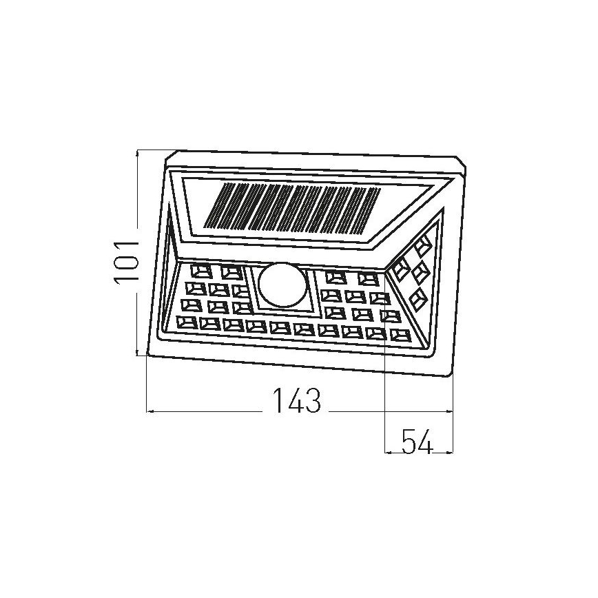 LED Solar wall light with a sensor LED/5W IP44