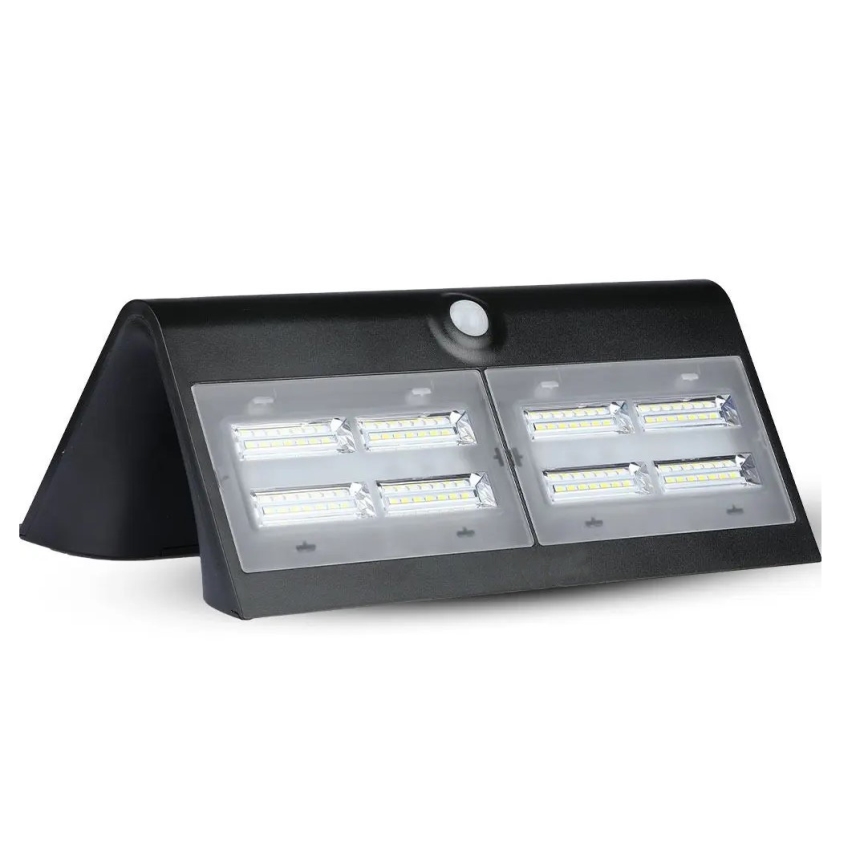 LED Solar wall light with a sensor LED/7W/3,7V 4000K IP65 black