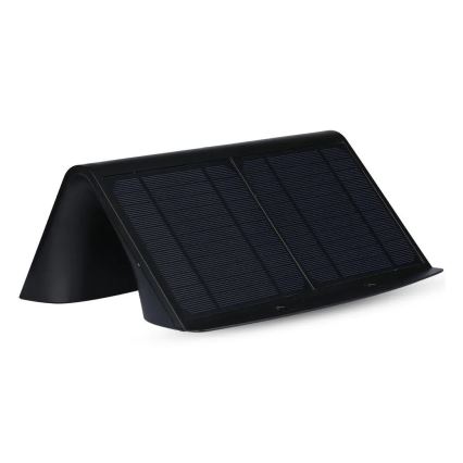 LED Solar wall light with a sensor LED/7W/3,7V 4000K IP65 black