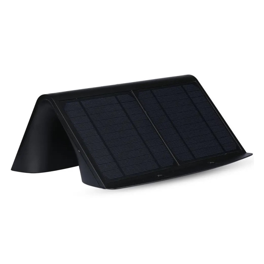 LED Solar wall light with a sensor LED/7W/3,7V 4000K IP65 black