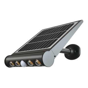LED Solar wall light with a sensor LED/8W/3,7V IP65 3000K