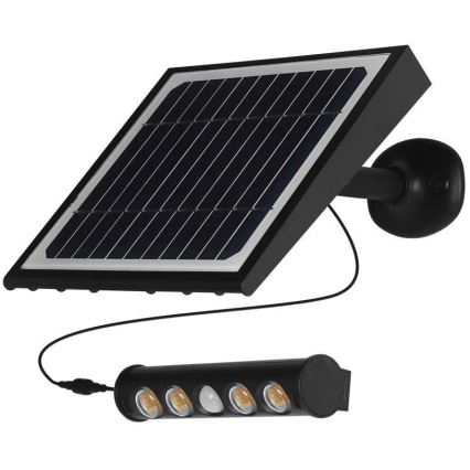 LED Solar wall light with a sensor LED/8W/3,7V IP65 6000K