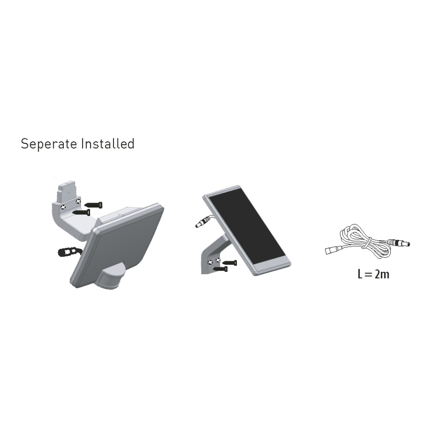 LED Solar wall light with a sensor LED/8W IP54