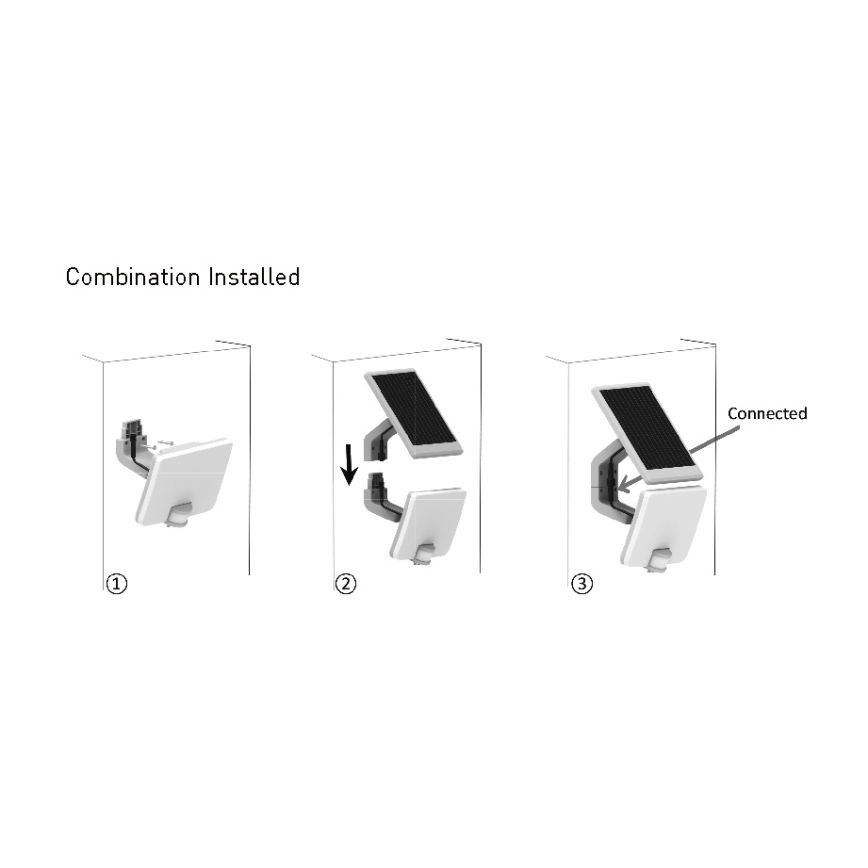 LED Solar wall light with a sensor LED/8W IP54