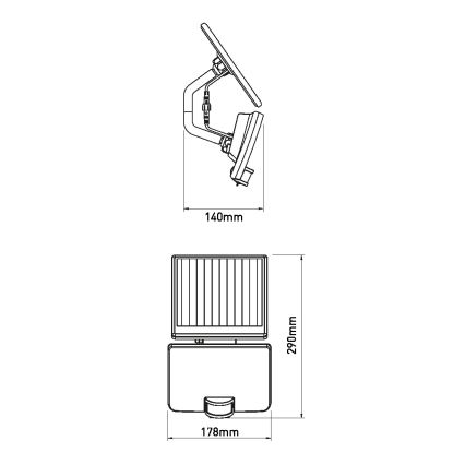 LED Solar wall light with a sensor LED/8W IP54