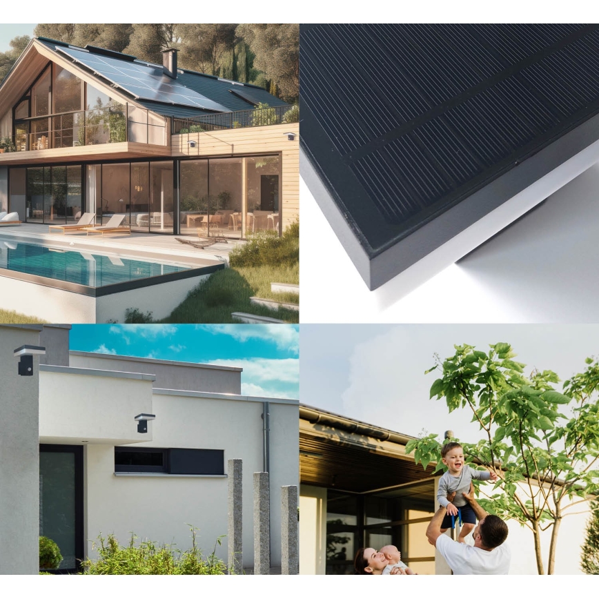 LED Solar wall light with a sensor SOLARIS2 LED/5,5W/3,7V 4000K IP44