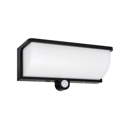 LED Solar Wall Light with Motion and Dusk Sensor LED/3W/3.7V IP54 1500 mAh Black