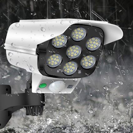 LED Solar maketa bezpečnostní kamery with sensor KAMERA LED/1W/3,7V IP44 + remote control