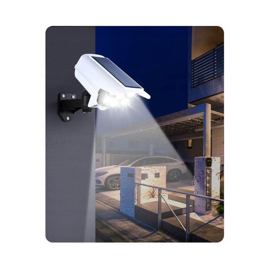 LED Solar maketa bezpečnostní kamery with sensor KAMERA LED/1W/3,7V IP44 + remote control