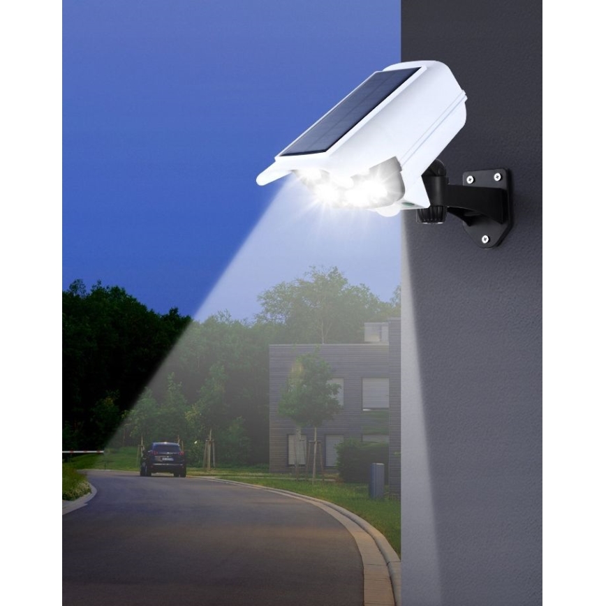 LED Solar maketa bezpečnostní kamery with sensor KAMERA LED/1W/3,7V IP44 + remote control