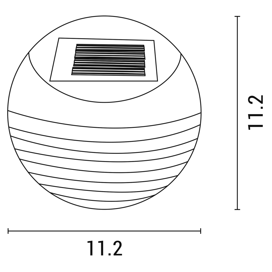 LED Solar wall light with sensor LED/0,06W/1,2V 200mAh 3000K IP44