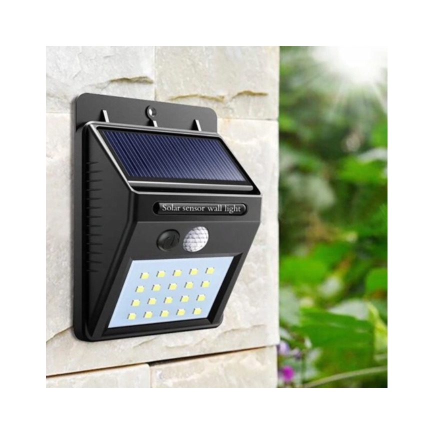 LED Solar wall light with sensor LED/0,55W/3,7V 1200 mAh IP65
