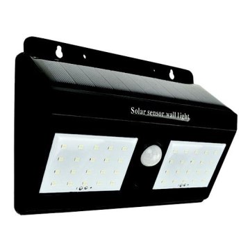 LED Solar wall light with sensor LED/1,2W/3,7V 6500K IP65