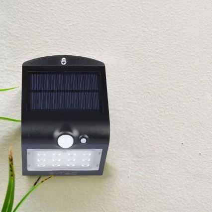 LED Solar wall light with sensor LED/1.5W/3,7V IP65 1200 mAh