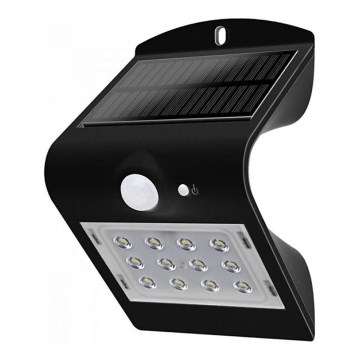 LED Solar wall light with sensor LED/1.5W/3,7V IP65