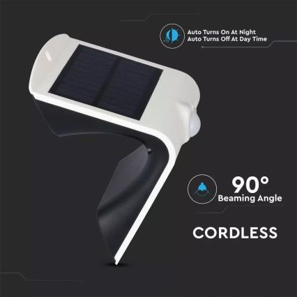 LED Solar wall light with sensor LED/1.5W/3,7V IP65