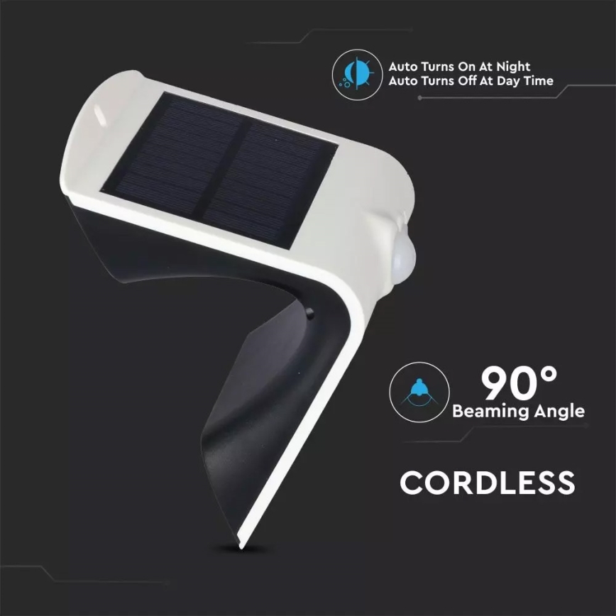 LED Solar wall light with sensor LED/1.5W/3,7V IP65