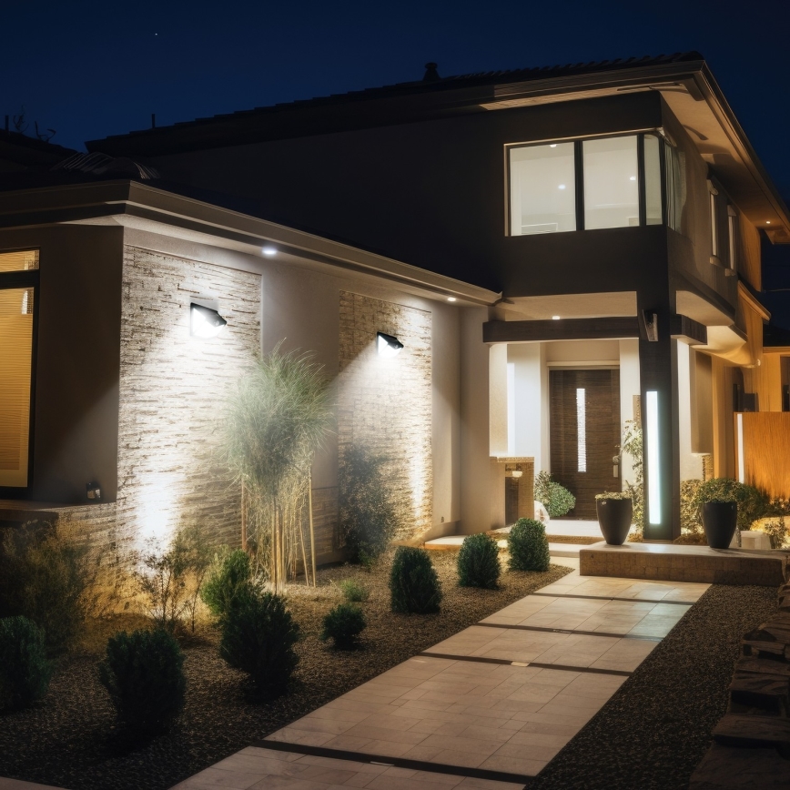 LED Solar wall light with sensor LED/1W/3,7V 6500K IP44