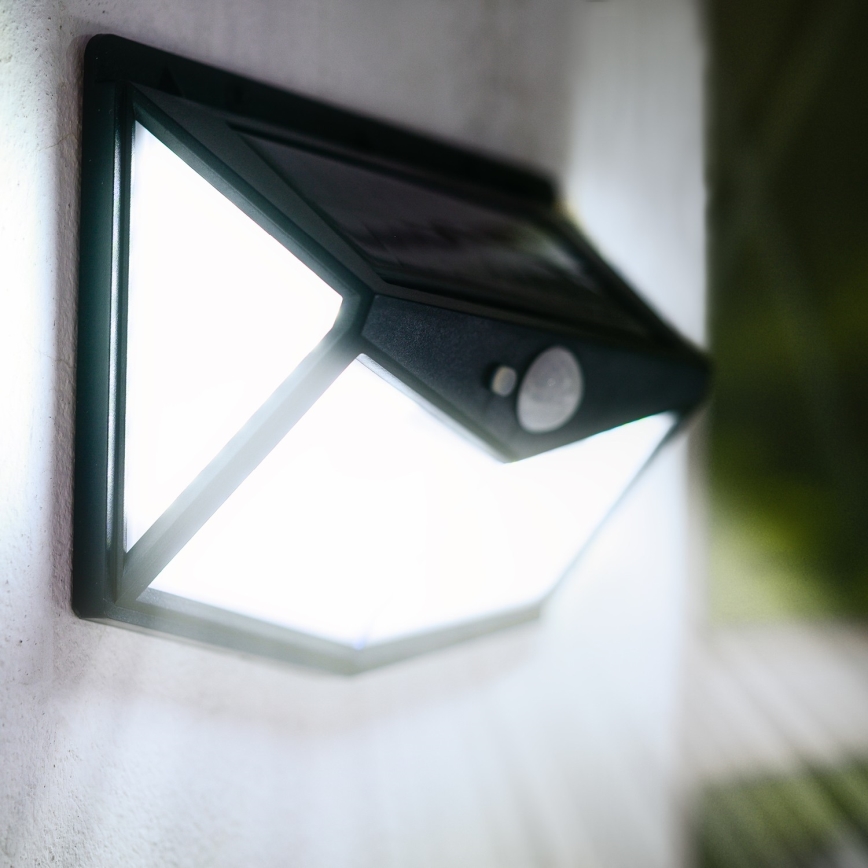 LED Solar wall light with sensor LED/1W/3,7V 6500K IP44