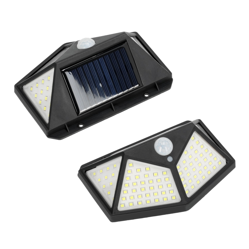 LED Solar wall light with sensor LED/1W/3,7V 6500K IP44