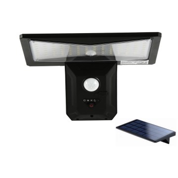LED Solar wall light with sensor LED/2,6W/5,5V IP65 black