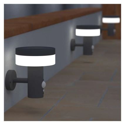 LED Solar wall light with sensor LED/2W/3,7V 1200 mAh IP44