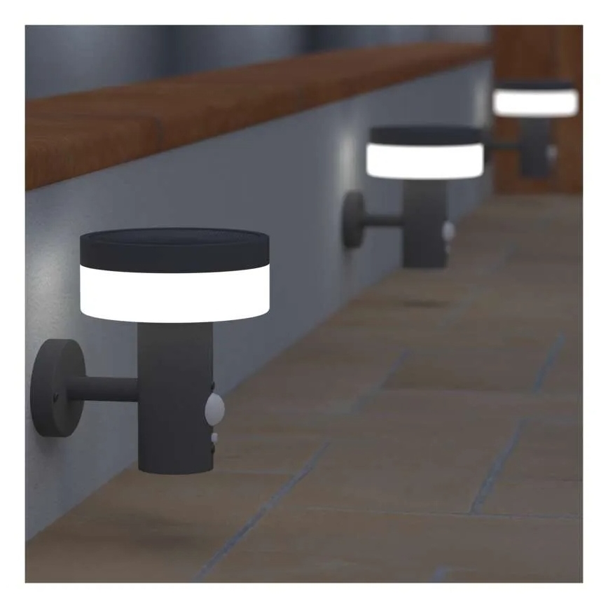 LED Solar wall light with sensor LED/2W/3,7V 1200 mAh IP44