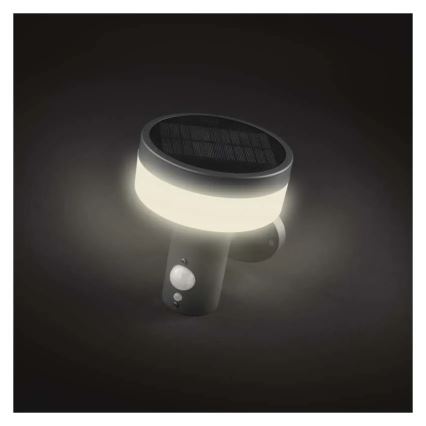 LED Solar wall light with sensor LED/2W/3,7V 1200 mAh IP44
