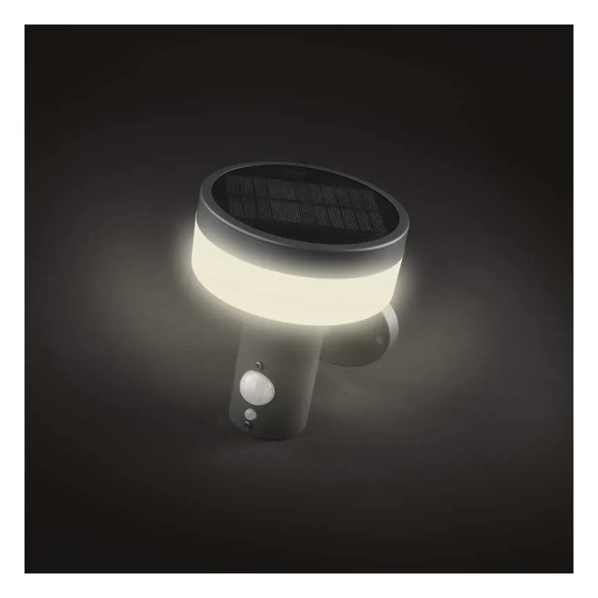 LED Solar wall light with sensor LED/2W/3,7V 1200 mAh IP44