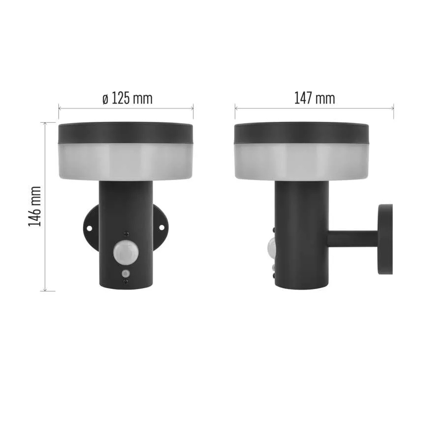 LED Solar wall light with sensor LED/2W/3,7V 1200 mAh IP44
