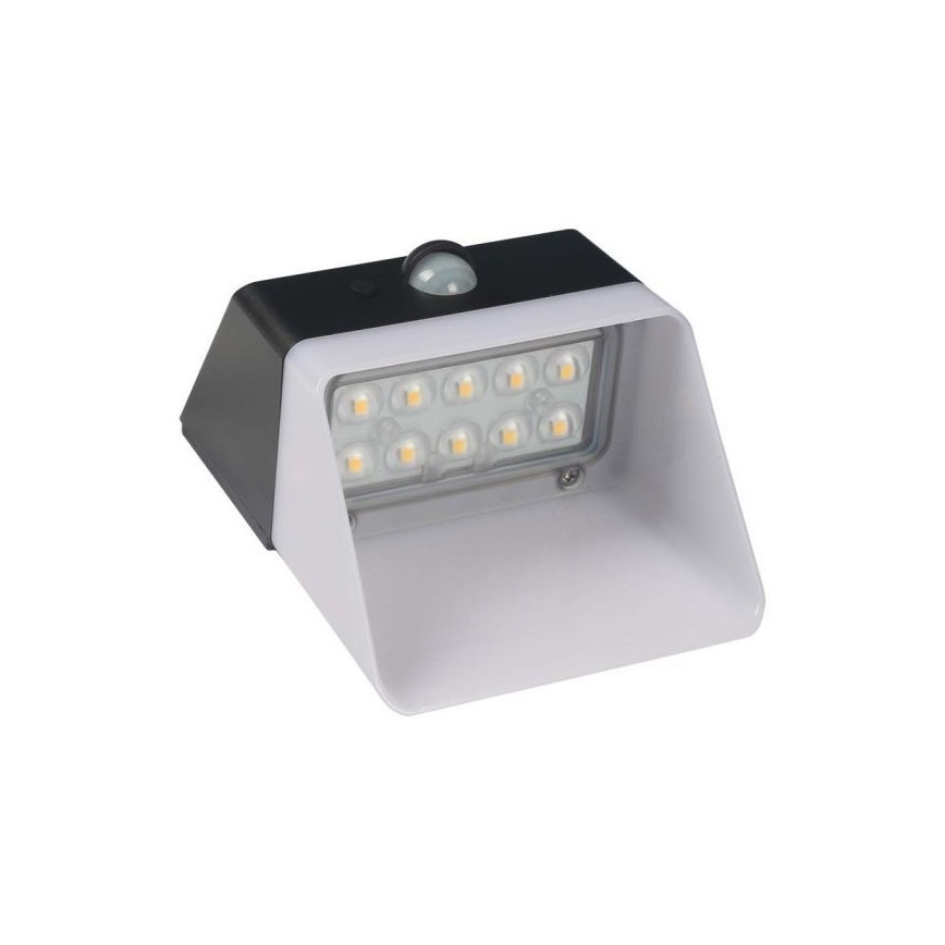LED Solar wall light with sensor LED/2W/3,7V 4000K IP65 1200 mAh