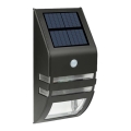 LED Solar wall light with sensor LED/3,7V 500 mAh IP44 black