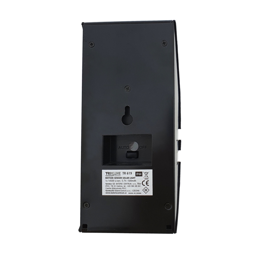 LED Solar wall light with sensor LED/3,7V 500 mAh IP44 black