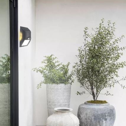 LED Solar Wall Light with Sensor LED/3W/3.7V 3000/4000K 1200 mAh IP54 Anthracite