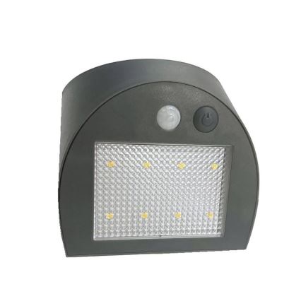 LED Solar Wall Light with Sensor LED/3W/3.7V 3000/4000K 1200 mAh IP54 Anthracite