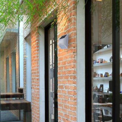 LED Solar Wall Light with Sensor, 3W LED, 3.7V, 3000/4000K, 1200 mAh, IP54, White
