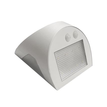 LED Solar Wall Light with Sensor, 3W LED, 3.7V, 3000/4000K, 1200 mAh, IP54, White