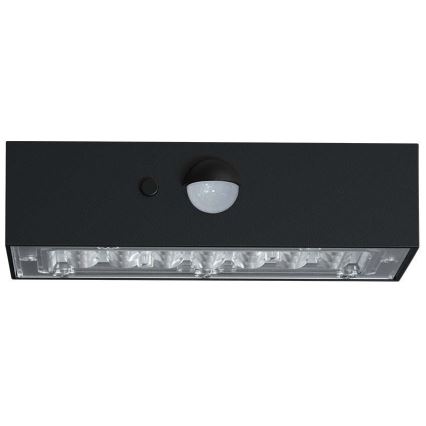 LED Solar wall light with sensor LED/3W/3,7V 3000K/4000K IP65 black