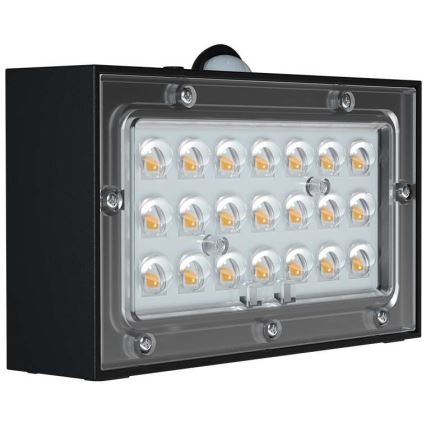 LED Solar wall light with sensor LED/3W/3,7V 3000K/4000K IP65 black