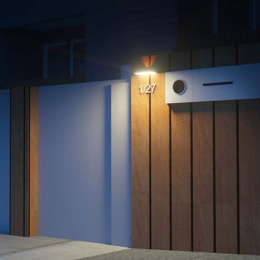 LED Solar wall light with sensor LED/3W/3,7V 3000K/4000K IP65 white