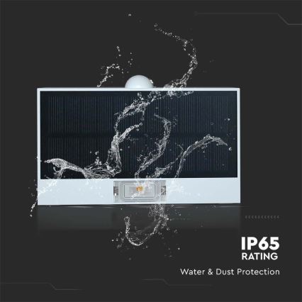 LED Solar wall light with sensor LED/3W/3,7V 3000K/4000K IP65 white
