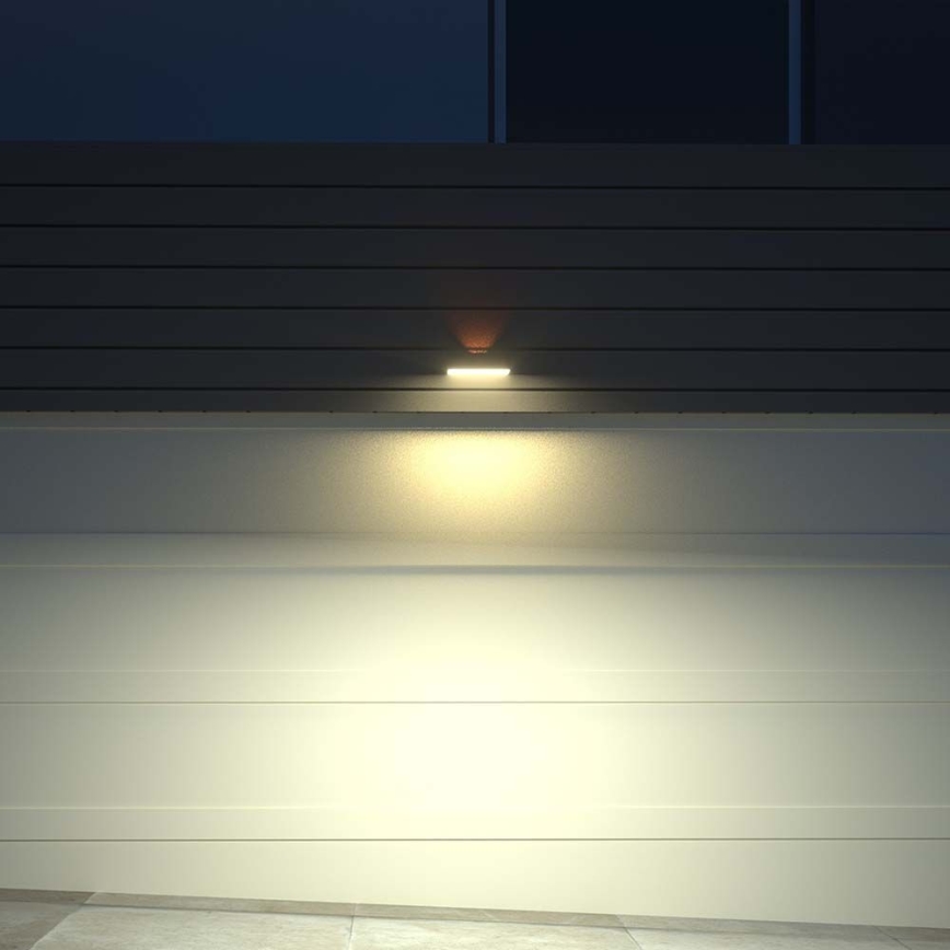 LED Solar wall light with sensor LED/3W/3,7V 3000K/4000K IP65 white