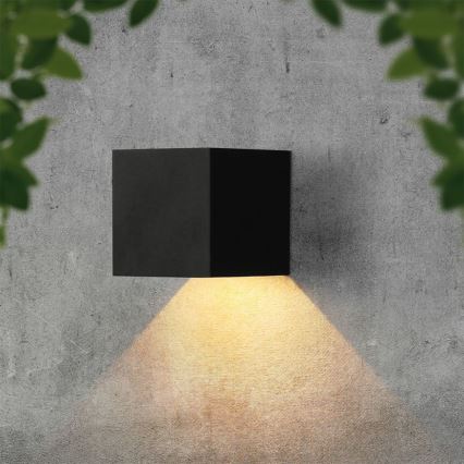 LED Solar wall light with sensor LED/3W/3,7V IP65 4000K black