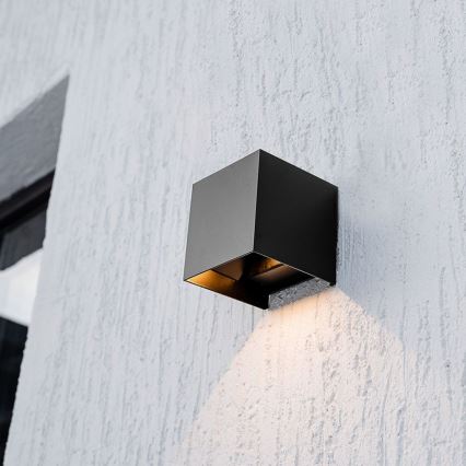LED Solar wall light with sensor LED/3W/3,7V IP65 4000K black