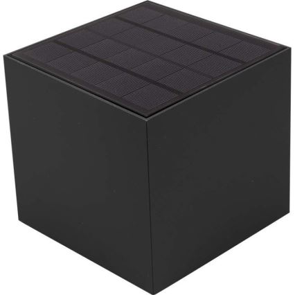 LED Solar wall light with sensor LED/3W/3,7V IP65 4000K black