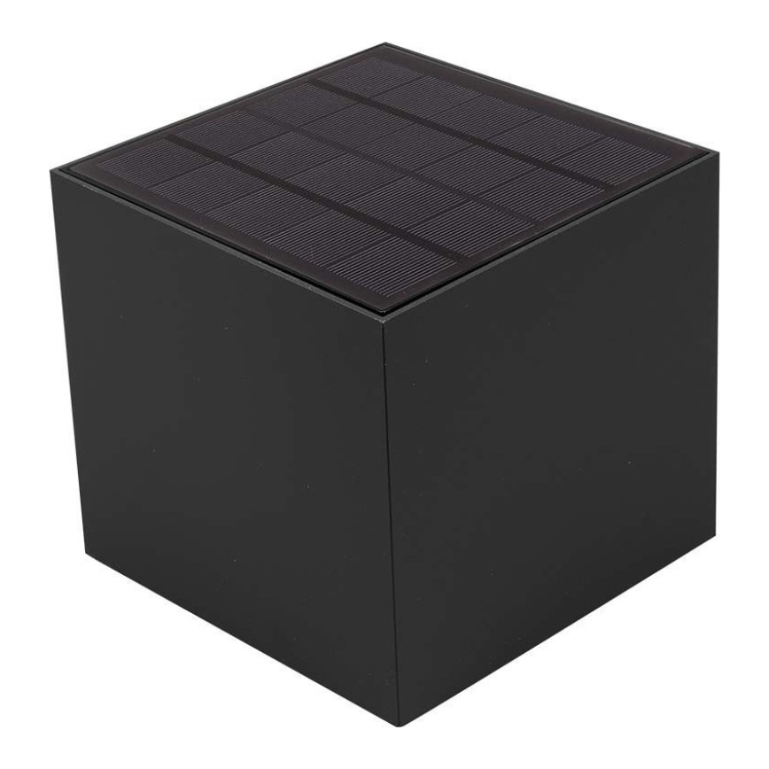 LED Solar wall light with sensor LED/3W/3,7V IP65 4000K black