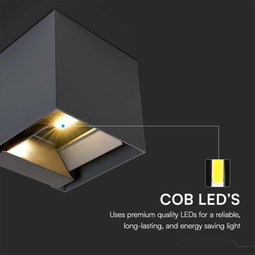 LED Solar wall light with sensor LED/3W/3,7V IP65 4000K black