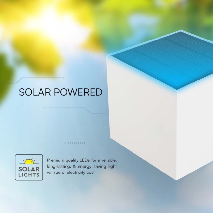 LED Solar wall light with sensor LED/3W/3,7V IP65 4000K white