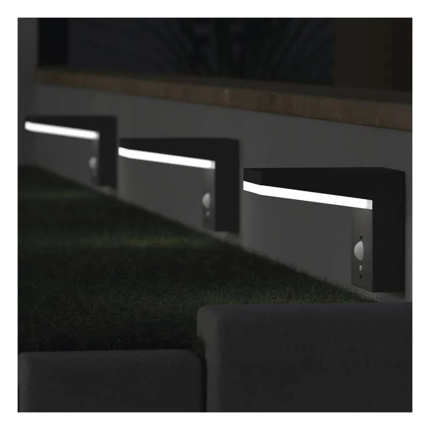 LED Solar wall light with sensor LED/4,4W/3,7V 2200 mAh IP44