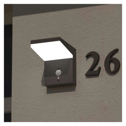 LED Solar wall light with sensor LED/4,4W/3,7V 2200 mAh IP44